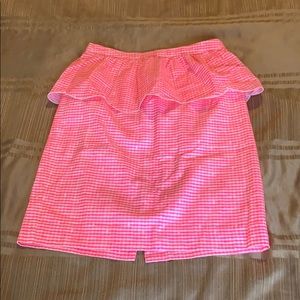 Lilly Pulitzer Hot Pink Peplum Skirt